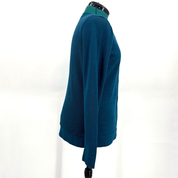 Cabi Ever Cardigan # 3368, Teal V-Neck Cardigan, Medium - Picture 10 of 16